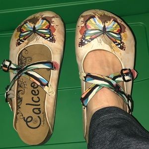NWOB Calceo open back clog mule 38